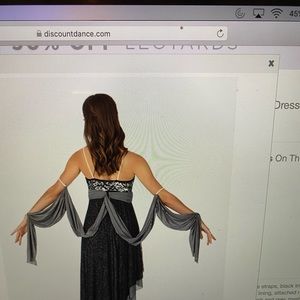 Silver and gray lyrical dance dress